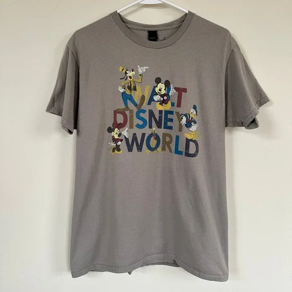 Disney Parks Walt Disney World T-Shirt Short Sleeve Mickey Mouse Crew Neck MED - Picture 6 of 10